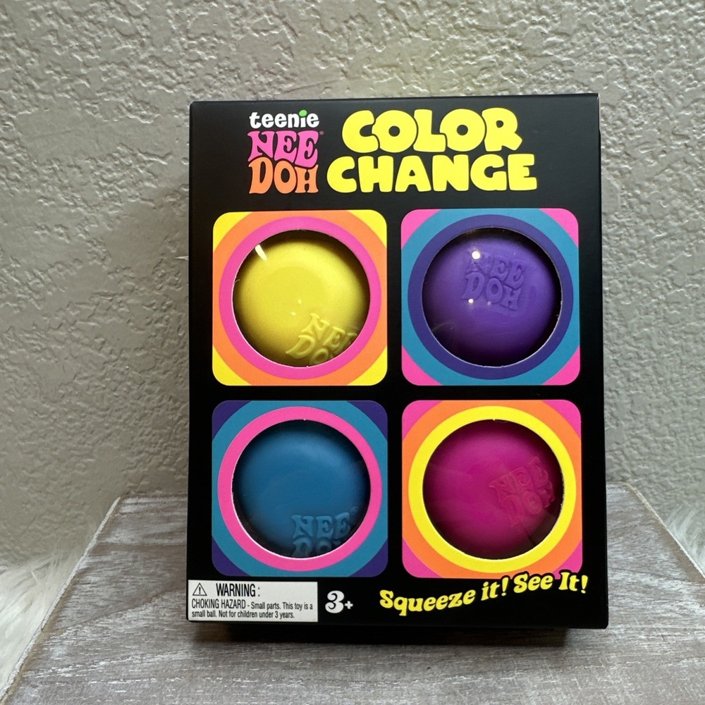 $21 🌙 Nee Doh Teenie Color Change 4 Pack NIB Hard To Find Viral SEALED